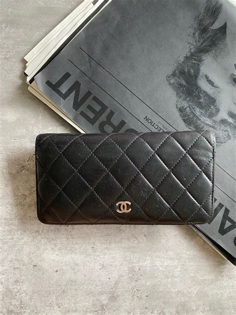 chanel classic wallet clasp|authentic chanel lambskin wallet.